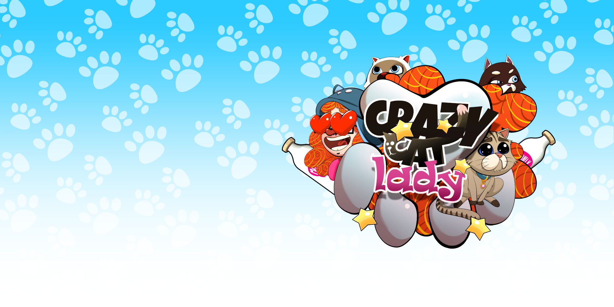 Crazy Cat Lady Logo Desktop